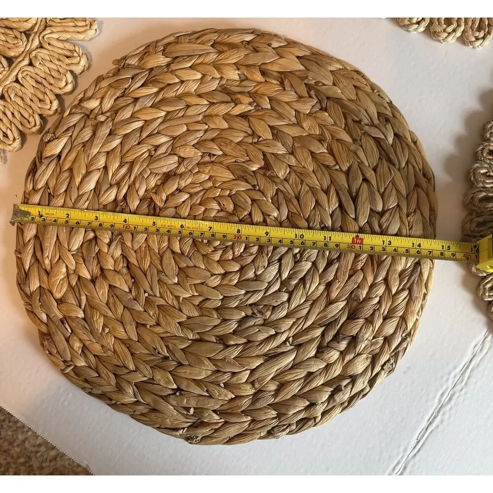 Vintage Lot of 22 Wicker Rattan Woven Place Table Mats Boho Decor Various Sizes